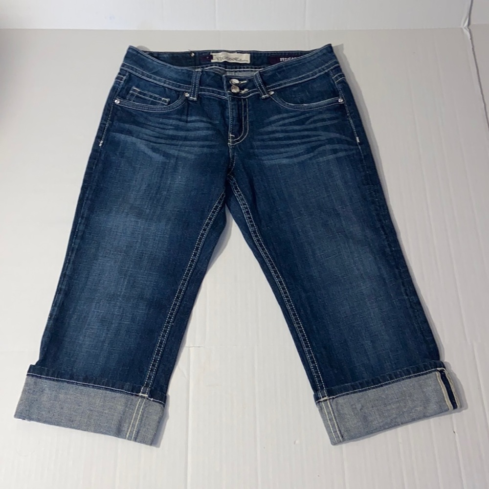 Vigoss Collection Juniors Size 7 Capri Denim Blue Jeans